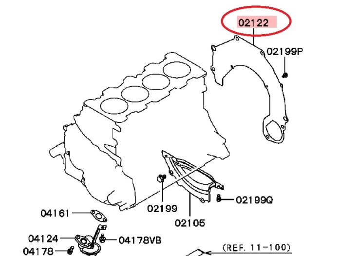 Motorflansch Platte - Evo 4-9