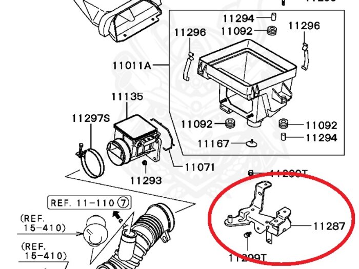 Mitsubishi Luftfilterkasten Halter - Evo 7-9