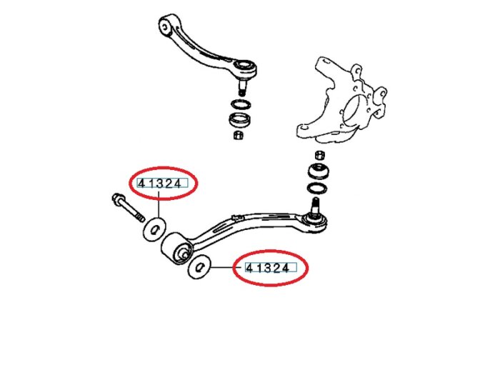 Querlenker HA Spur Gummischeibe - Evo 7-9