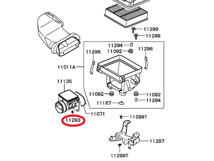 Mitsubishi Mutternset Luftmassenmesser - Evo 7-9