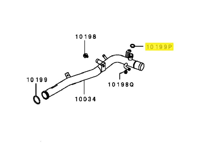 O-Ring Thermostat Wasserleitung - Evo 7-9