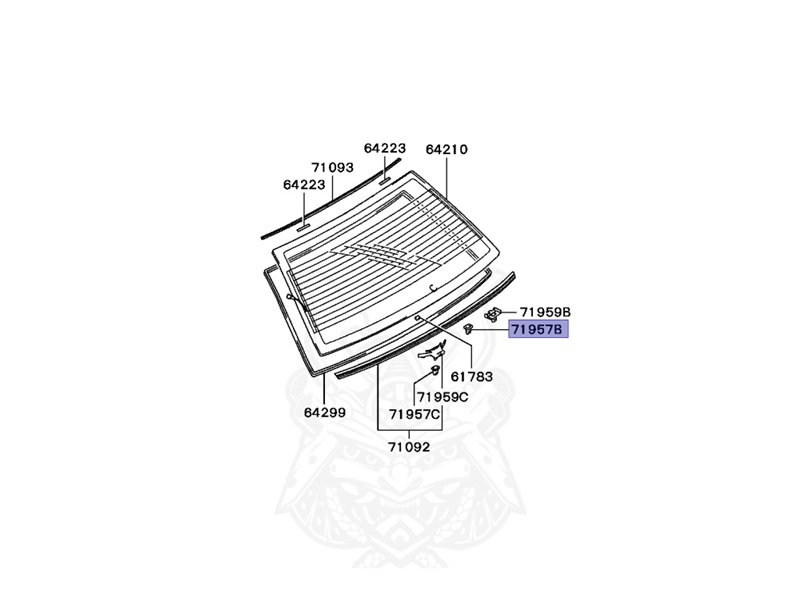 Tülle Heckscheibe unten – Evo 7-9 – Bild 2